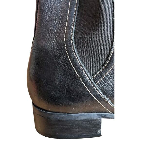 Antonio Melani Chelsea Boots Womens 6 Black Pebbled Italian Leather Ankle Bootie - Picture 14 of 14